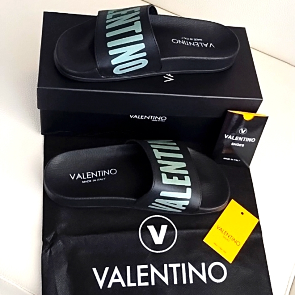 Valentino by Mario Valentino Black Slide Shoes - Picture 5 of 12